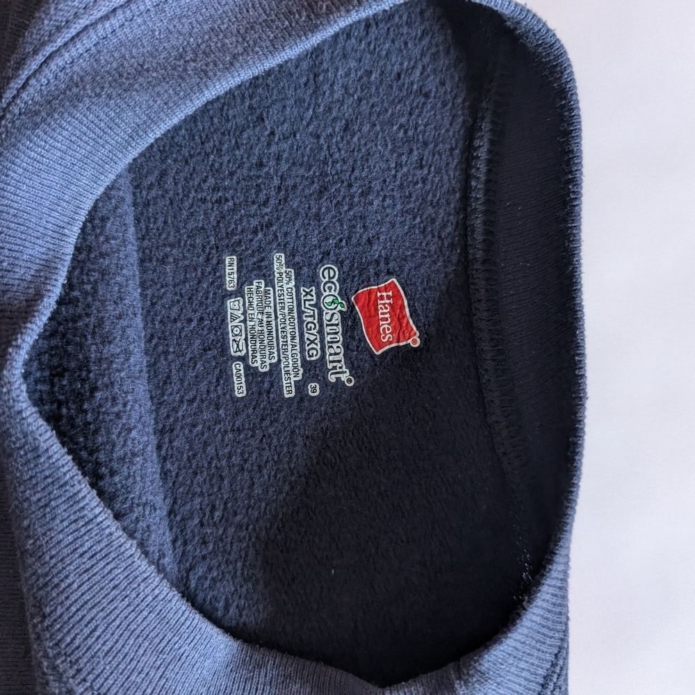 Hanes EcoSmart Dark Blue Sweatshirt - Picture 2 of 4